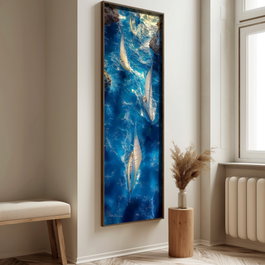 Wallity Pintura Decorativa en MDF con Marco 40 x 120 cm Multicolor